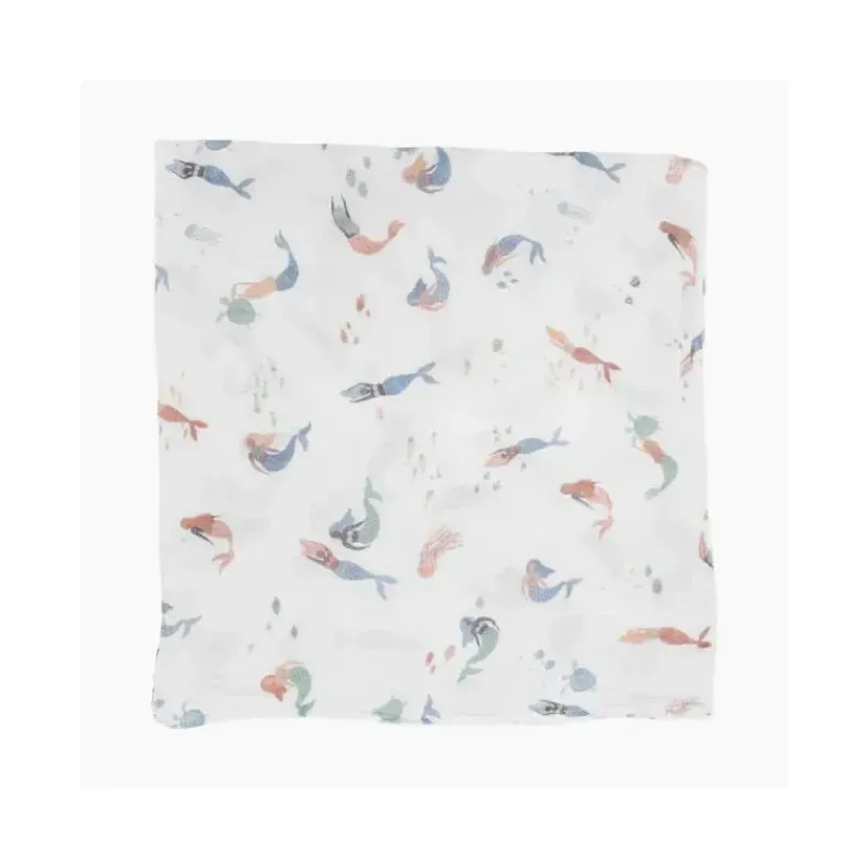 Little Unicorn Blankets & Quilts*- 3Pk Cotton Muslin Swaddle, Mermaids