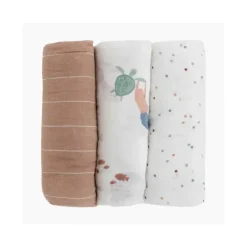 Little Unicorn Blankets & Quilts*- 3Pk Cotton Muslin Swaddle, Mermaids