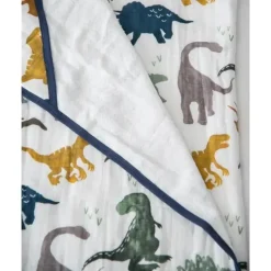 Little Unicorn Baby Bath Towels*Big Kid Hooded Towel, Dino Friends