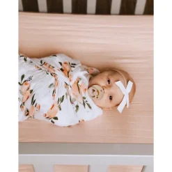 Little Unicorn Crib & Bed Sheets*Cotton Muslin Crib Sheet - Rose Petal