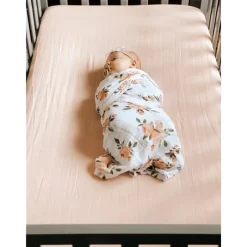 Little Unicorn Crib & Bed Sheets*Cotton Muslin Crib Sheet - Rose Petal