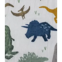 Little Unicorn Crib & Bed Sheets*Cotton Muslin Crib Sheet - Dino Friends