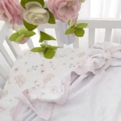 Living Textiles Crib & Bed Sheets*- 100% Cotton Jersey Crib Fitted Sheet, Fly Away