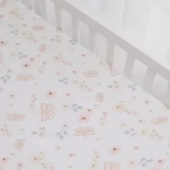 Living Textiles Crib & Bed Sheets*- 100% Cotton Jersey Crib Fitted Sheet, Fly Away