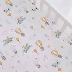 Living Textiles Crib & Bed Sheets*- 100% Cotton Jersey Crib Fitted Sheet, Up and Up Away