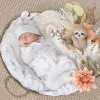 Living Textiles Blanket Gift Set*- Baby Gift Set, Hello World, Premium Cotton Jersey Swaddle and Beanie, Rainbow Sloth