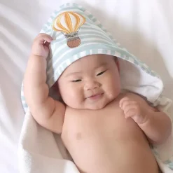 Living Textiles Baby Bath Towels*- Baby Hooded Towel, Up Up & Away