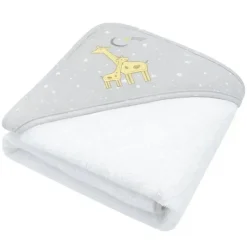 Living Textiles Baby Bath Towels*- Baby Hooded Towel, Noah Giraffe