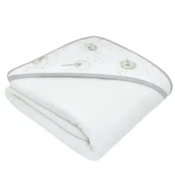 Living Textiles Organic|Baby Bath Towels*- Baby Organic Muslin Hooded Towel, Dandelion