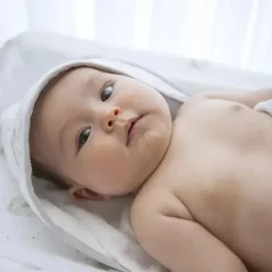 Living Textiles Organic|Baby Bath Towels*- Baby Organic Muslin Hooded Towel, Dandelion