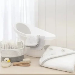 Living Textiles Organic|Baby Bath Towels*- Baby Organic Muslin Hooded Towel, Dandelion
