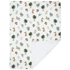 Living Textiles Blankets & Quilts*- Jersey Sherpa Blanket - Forest Retreat