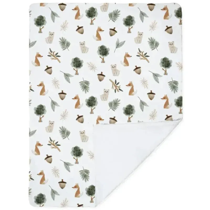 Living Textiles Blankets & Quilts*- Jersey Sherpa Blanket - Forest Retreat