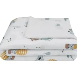 Living Textiles Blankets & Quilts*- Jersey Sherpa Blanket, Premium Cute Cozy Fabric, Up and Up Away