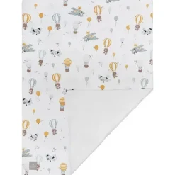 Living Textiles Blankets & Quilts*- Jersey Sherpa Blanket, Premium Cute Cozy Fabric, Up and Up Away