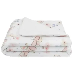 Living Textiles Blankets & Quilts*- Jersey Sherpa Blanket, Premium Cute Cozy Fabric, Fly Away