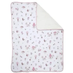 Living Textiles Blankets & Quilts*- Jersey Sherpa Blanket, Mushroom House