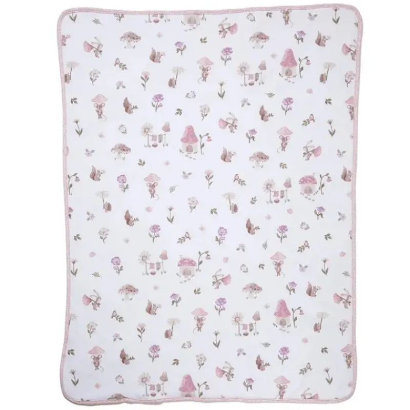 Living Textiles Blankets & Quilts*- Jersey Sherpa Blanket, Mushroom House