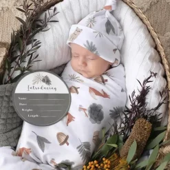 Living Textiles Blanket Gift Set*- Newborn Hello World Gift Set, Forest Retreat