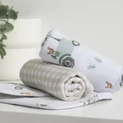 Living Textiles Bath Gift Set|Baby Bath Towels*- 5Pc Bath Gift Set, Tractor Ride