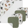 Living Textiles Bath Gift Set|Baby Bath Towels*- 5Pk Bath Gift Set, Forest Retreat