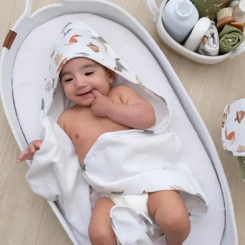 Living Textiles Bath Gift Set|Baby Bath Towels*- 5Pk Bath Gift Set, Forest Retreat