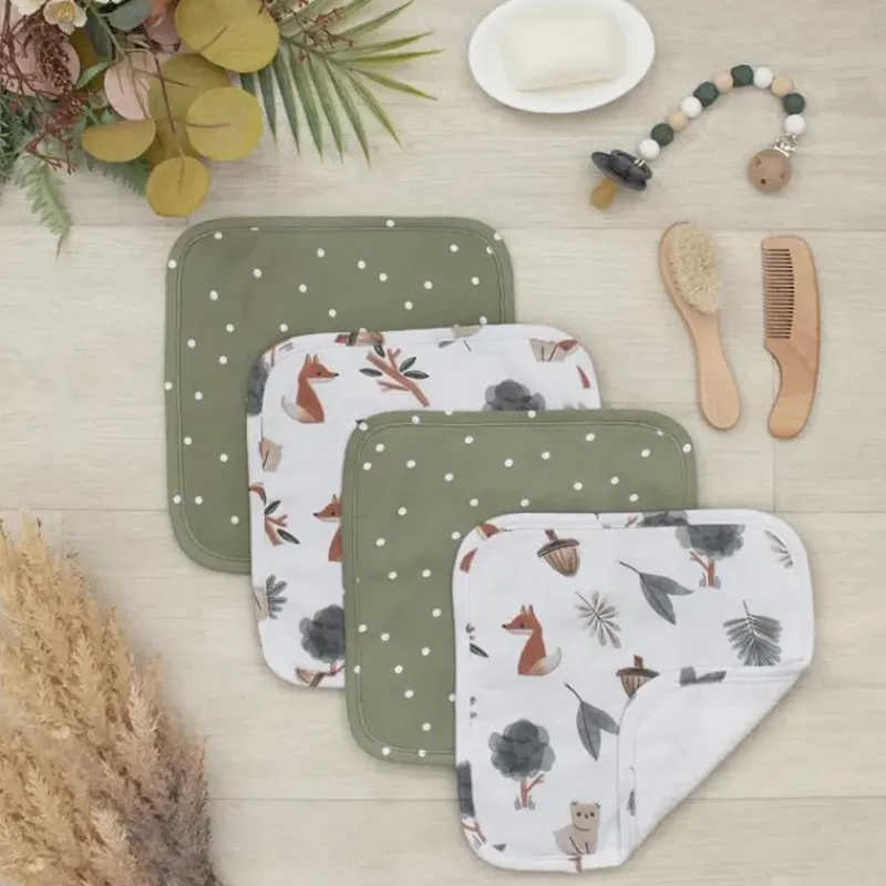 Living Textiles Bath Gift Set|Baby Bath Towels*- 5Pk Bath Gift Set, Forest Retreat