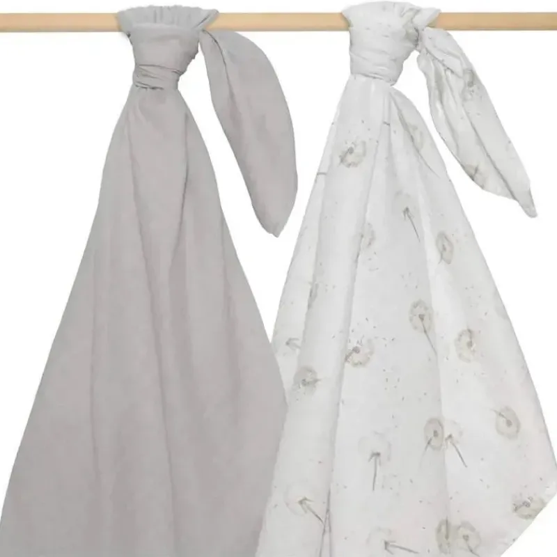 Living Textiles Organic|Swaddles & Wearable Blankets*- 2Pk Dandelion Organic Muslin Swaddles