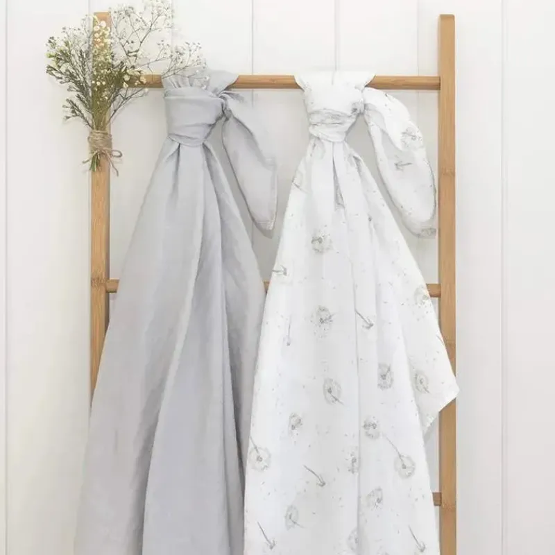 Living Textiles Organic|Swaddles & Wearable Blankets*- 2Pk Dandelion Organic Muslin Swaddles