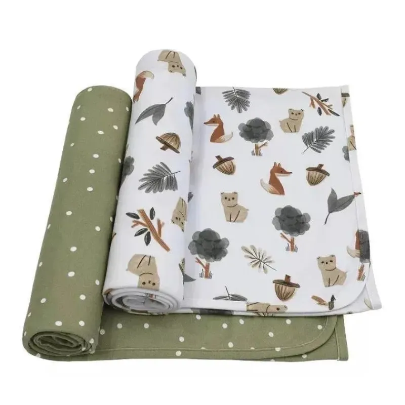 Living Textiles Swaddles & Wearable Blankets*- 2Pk Forest Retreat Jersey Swaddle