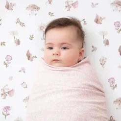 Living Textiles Swaddles & Wearable Blankets*- 2Pk Jersey Swaddle, Mushroom House