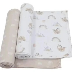 Living Textiles Swaddles & Wearable Blankets*- 2Pk Rainbow Sloth Jersey Swaddle