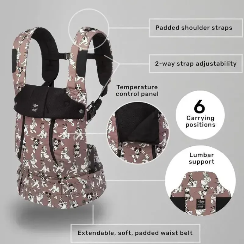 Líllébaby Mickey & Minnie|Front, Hip And Backpack Carriers*Líllé Baby - Complete All Seasons Ergonomic 6-in-1 Baby Carrier, Disney's Mickey & Friend's Jamboree
