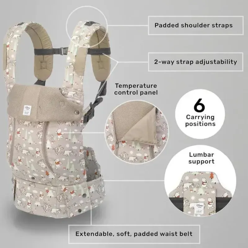 Líllébaby Front, Hip And Backpack Carriers*Líllé Baby - Complete All Seasons Ergonomic 6-in-1 Baby Carrier, Disney's Pooh's Perfect Day