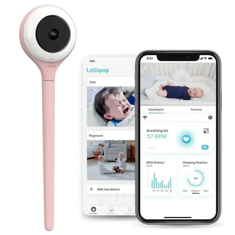 Lollipop Wi-Fi Monitors|Video Monitors*- Baby Monitor Full-Featured Smart Wi-Fi Camera, Cotton Candy