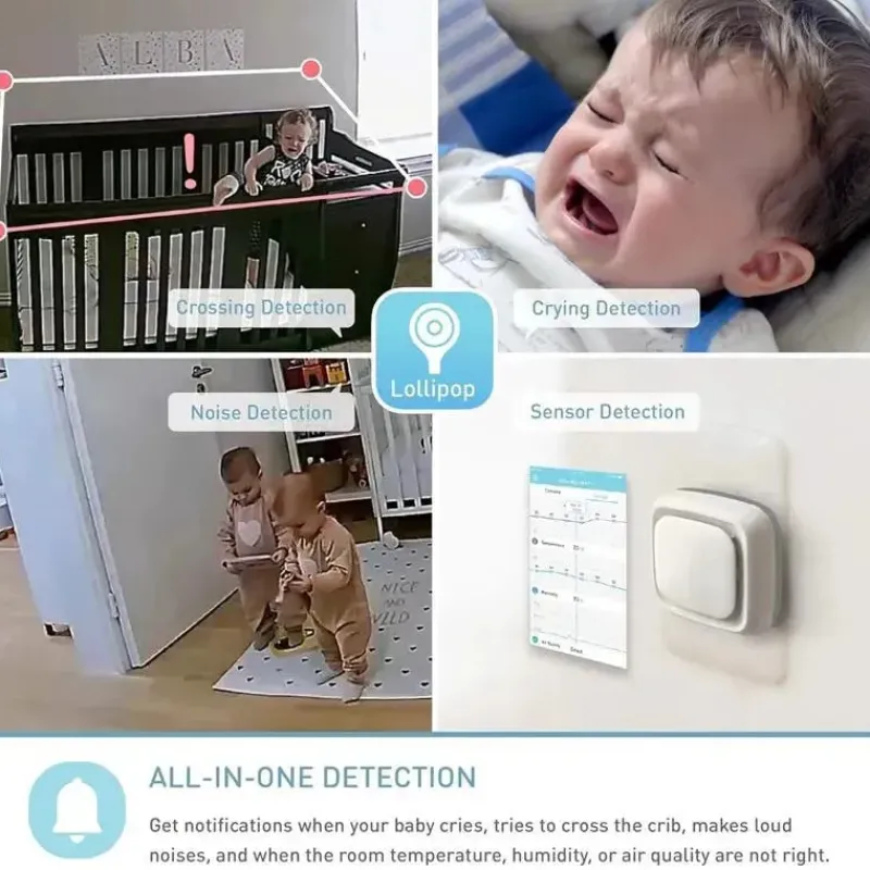 Lollipop Cool Baby Products|Video Monitors*- Baby Monitor Full-Featured Smart Wi-Fi Camera, Turquoise