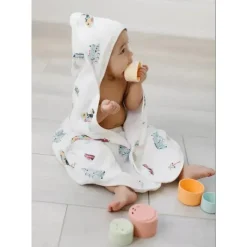 Loulou LOLLIPOP Baby Bath Towels*- Hooded Towel Set, Floral Bouquet