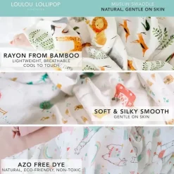 Loulou LOLLIPOP Wearable Blankets*- Muslin Swaddle, Blue Whales