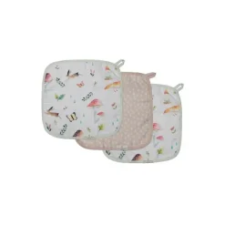 Loulou LOLLIPOP Baby Washcloths*- 3Pk Washcloth Set, Woodland Gnome