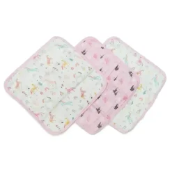 Loulou LOLLIPOP Baby Washcloths*- 3Pk Washcloth Set, Unicorn Dream