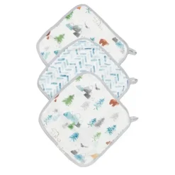 Loulou LOLLIPOP Baby Washcloths*- 3Pk Washcloth Set, Adventure Begins