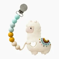 Loulou LOLLIPOP Toys For 0-12 Months|Gift For Baby*- Silicone Teether Gem Set, Llama