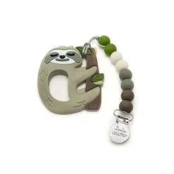 Loulou LOLLIPOP Toys For 0-12 Months|Gift For Baby*- Silicone Teether Set, Sloth