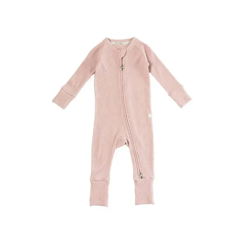 Loulou LOLLIPOP Baby Sleepwear*- Waffle Sleeper, Blush Pink
