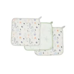 Loulou LOLLIPOP Baby Washcloths*- Washcloth Set - 3Pk, Seashells