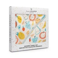 Loulou LOLLIPOP Baby Bath Towels*Cutie Fruits Hooded Towel Set