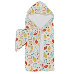 Loulou LOLLIPOP Baby Bath Towels*Cutie Fruits Hooded Towel Set