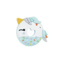 Loulou LOLLIPOP Rattles & Teethers|Toys For 0-12 Months*Silicone Teether - Blue Unicorn Donut