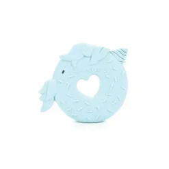 Loulou LOLLIPOP Rattles & Teethers|Toys For 0-12 Months*Silicone Teether - Blue Unicorn Donut
