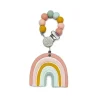 Loulou LOLLIPOP Toys For 0-12 Months|Gift For Baby*Silicone Teether Set, Pastel Rainbow